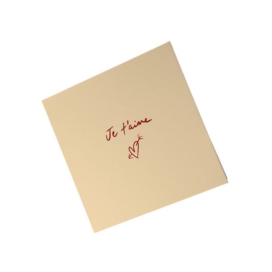 Je T'aime (I Love You) Greeting Card - Salty Melon Prints