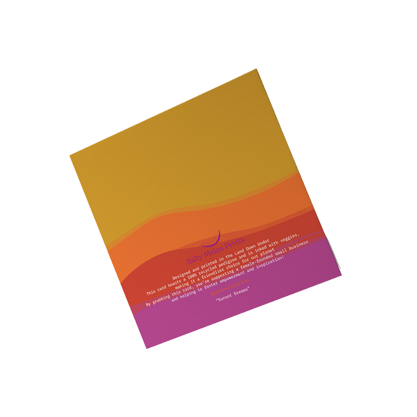 Sunset Dreams Greeting Card - Salty Melon Prints