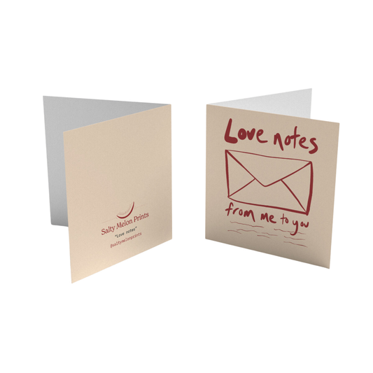 Mini Love Notes From Me To You Greeting Card - Salty Melon Prints