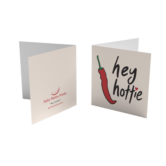 Mini Hey Hottie Greeting Card - Salty Melon Prints