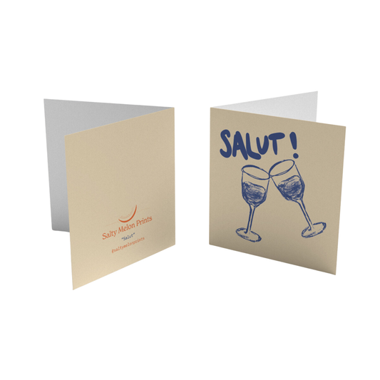 Mini Salut! Greeting Card - Salty Melon Prints