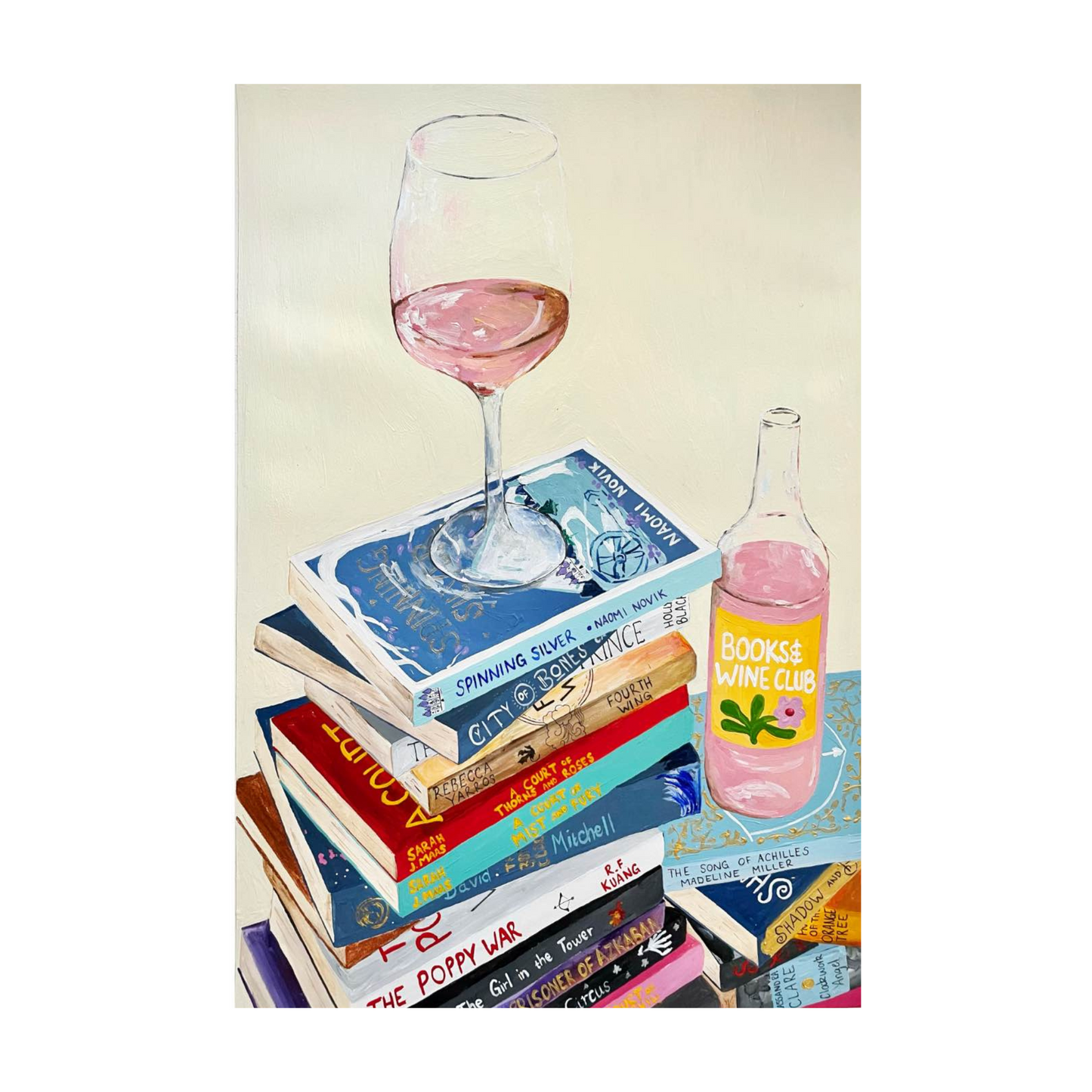 'Books and Wine Club' Print - Emily Snowdon