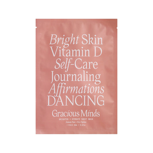 Brightening Rice Peptides + Native Kakadu Plum Sheet Face Mask - Gracious Minds