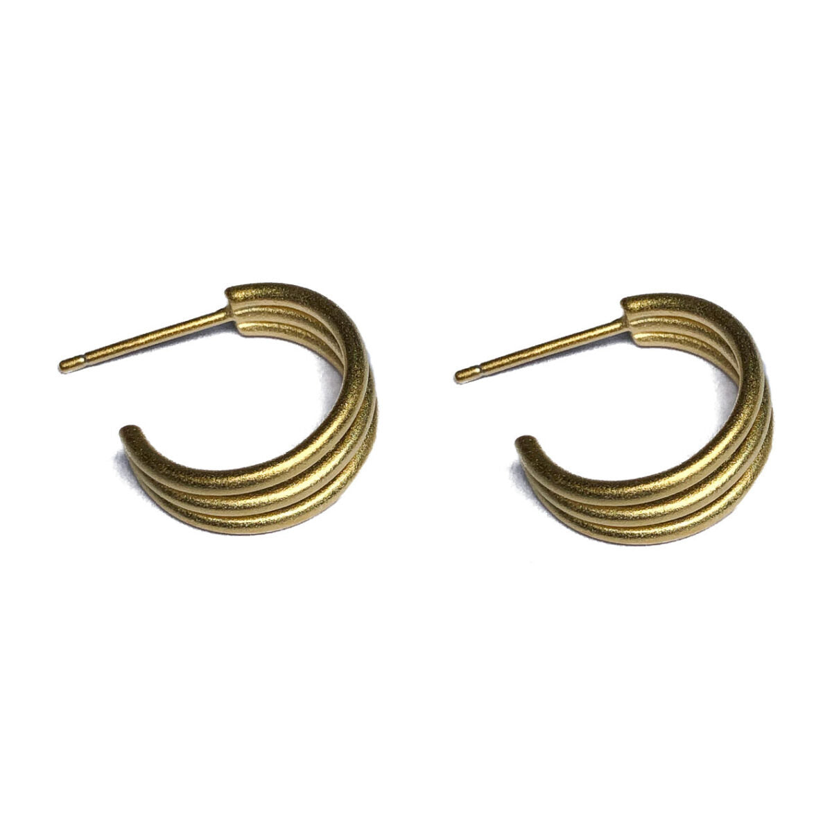 Circle Cage Gold Hoop Earrings - YiSu Design