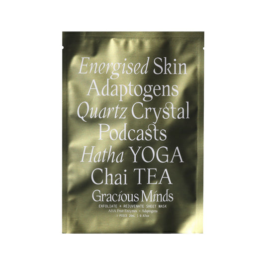 Exfoliate and Rejuvenate Fruit Enzymes + Adaptogens Sheet Face Mask - Gracious Minds