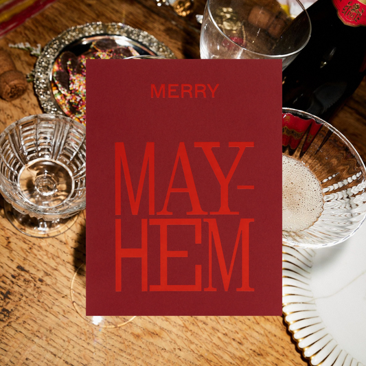 Merry MAYHEM Greeting Card - Short Talk