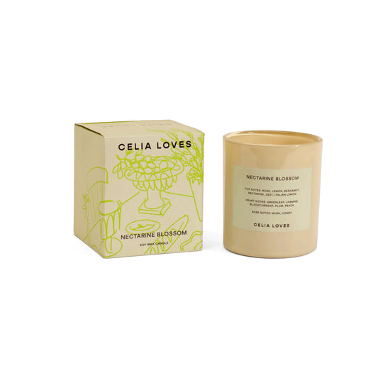 Nectarine Blossom Candle 395gms - Celia Loves