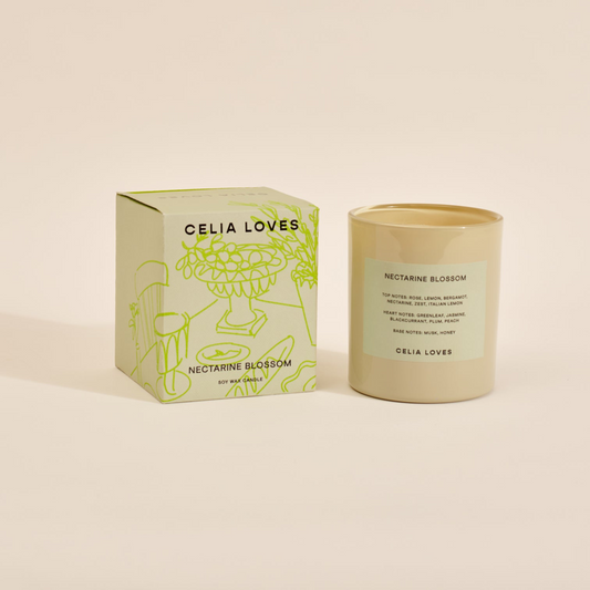 Nectarine Blossom Candle 395gms - Celia Loves