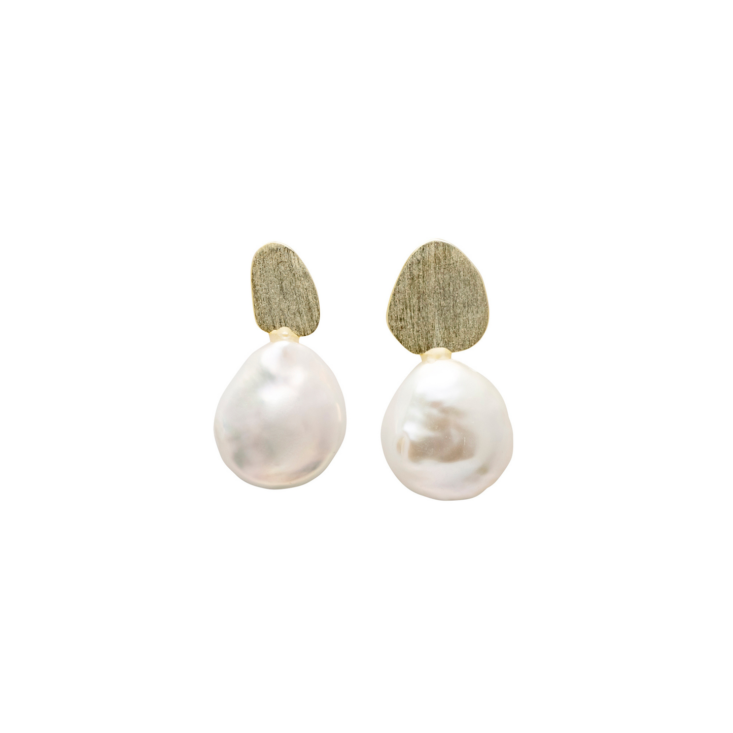 Organic Drop Pearl Earrings - YiSu Design