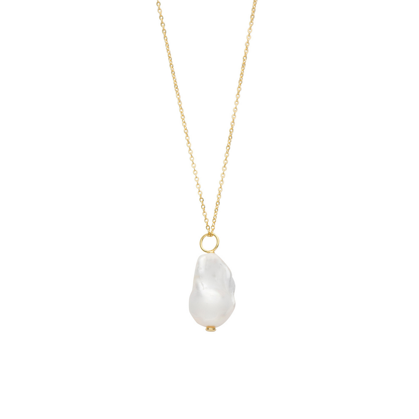 Pearl Drop Gold Necklace - YiSu Design