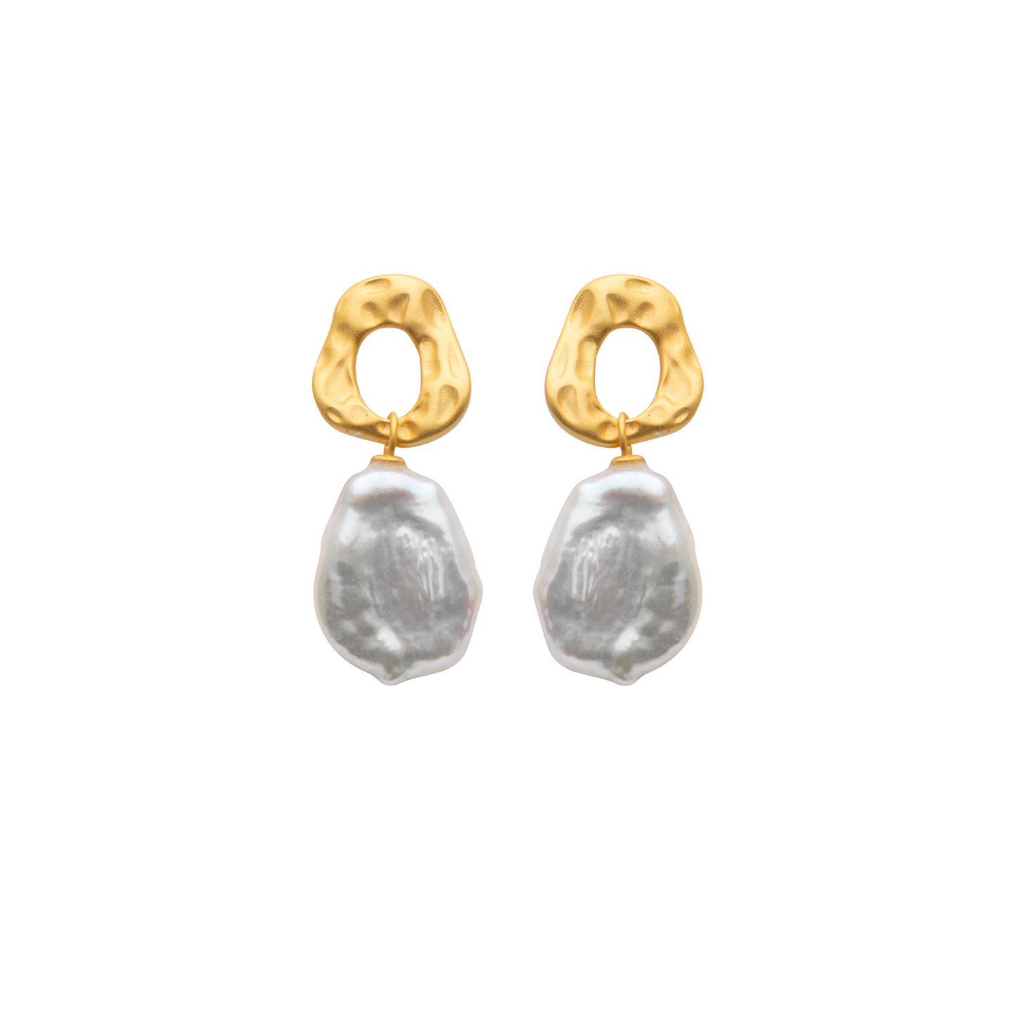 Rockpool Biwa Pearl Earrings - YiSu Design