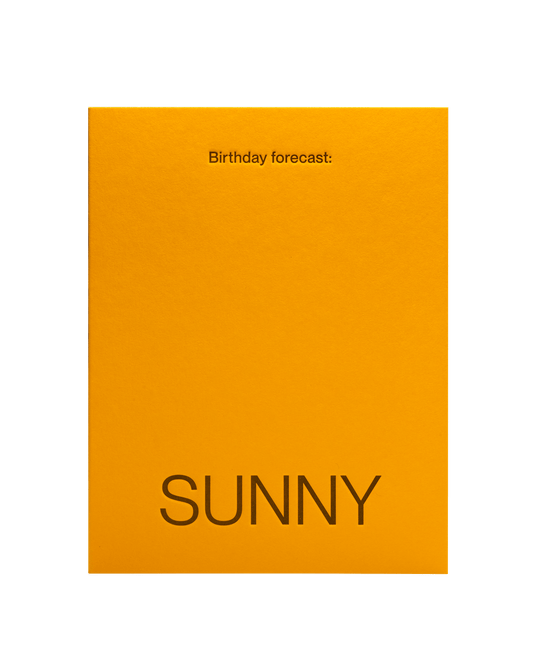 Birthday forecast: SUNNY Greeting Card