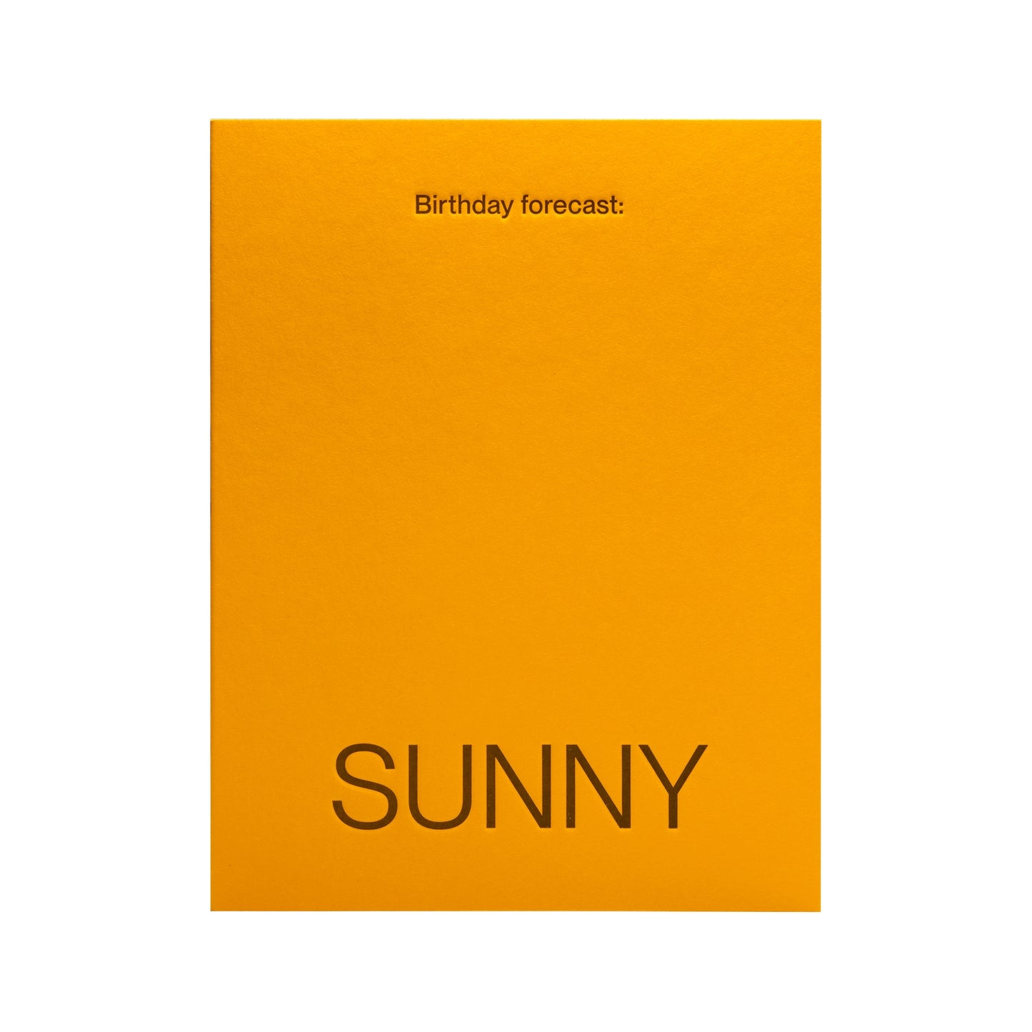 Birthday forecast: SUNNY Greeting Card - Short Talk