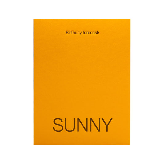 Birthday forecast: SUNNY Greeting Card - Short Talk