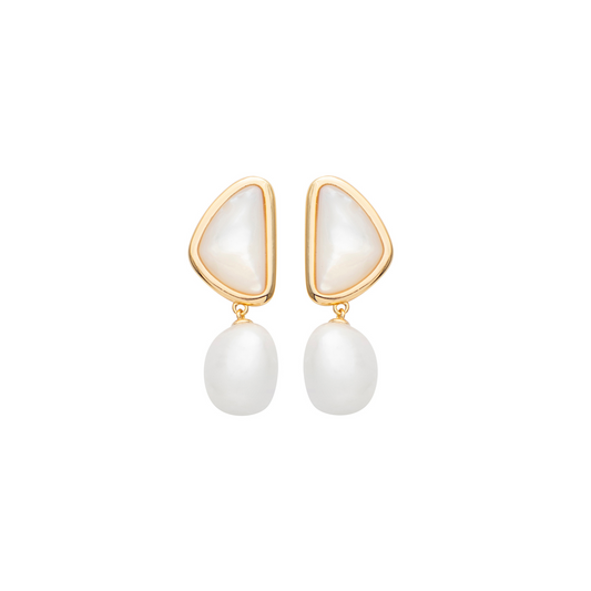 Soft Touch Drop Pearl Earrings - YiSu Design