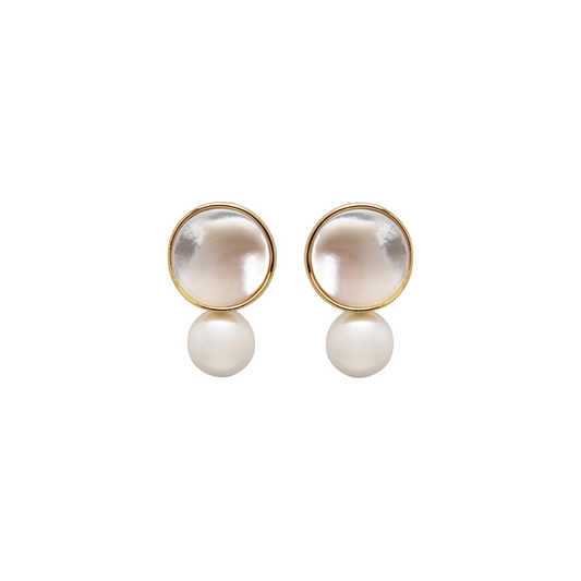 Swivel Freshwater Pearl Drop Earrings - YiSu Design