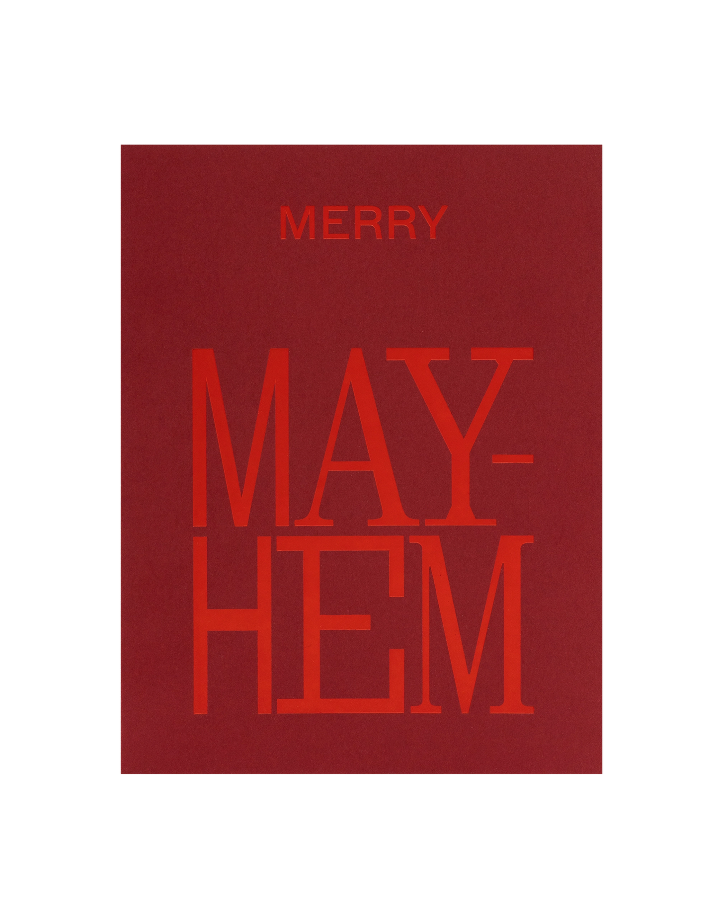 Merry MAYHEM Greeting Card - Short Talk